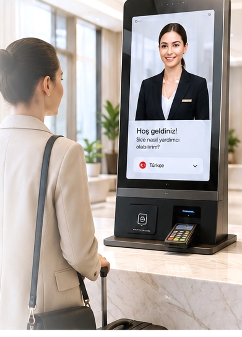 Inter Reception kiosk in a hotel